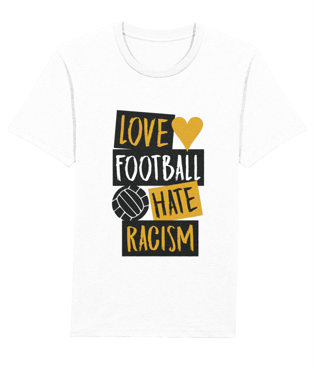 Black & Gold Love Football Hate Racism
